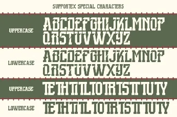 Supportex font