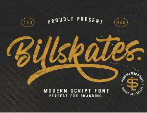 Billskates font