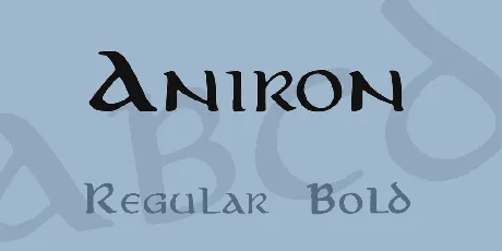 Aniron font