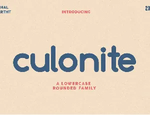 Culonite Family font