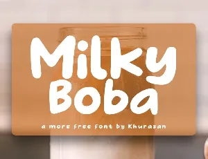 Milky Boba font