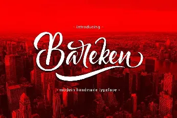 Bareken Script Free font