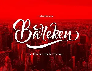 Bareken Script Free font