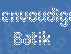 Eenvoudige Batik font