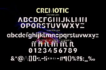 Cremotic font