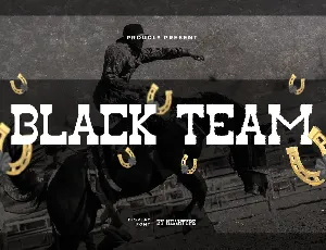 Black Team font