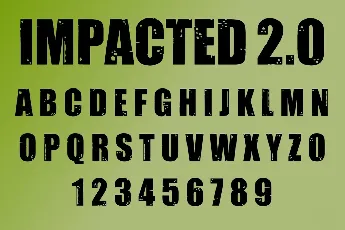 Impacted font