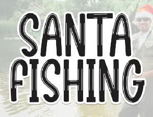 Santa Fishing Display font