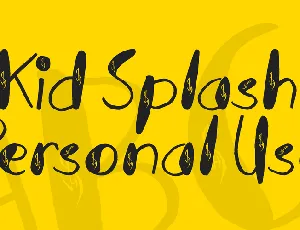 Kid Splash Personal Use font