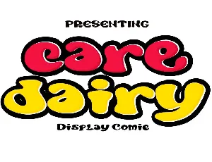 Care Dairy font