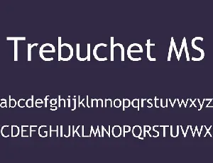 Trebuchet MS font