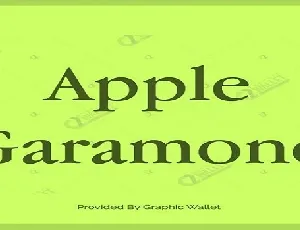 Apple Garamond Family font