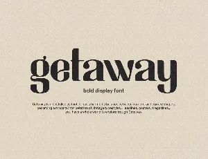 Getaway font