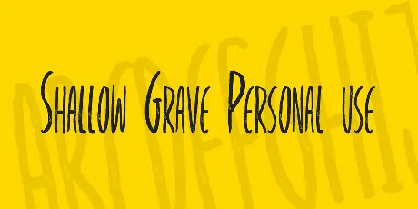 Shallow Grave Personal use font