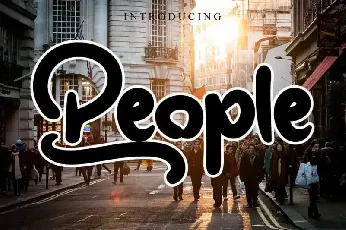 People Script font