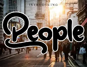 People Script font