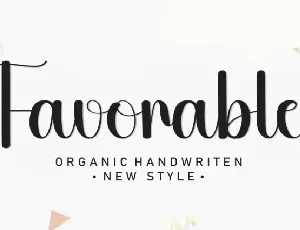 Favorable Script font