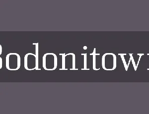 Bodonitown font