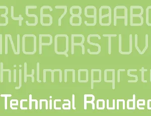 Technical Rounded VP font