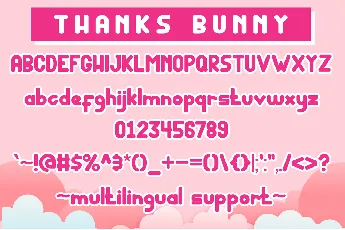 Thanks Bunny font