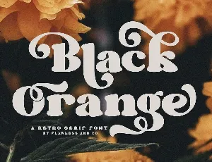 Black Orange font