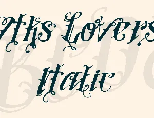 Vtks Lovers Italic font