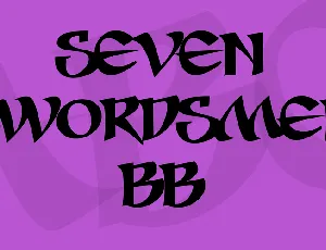 Seven Swordsmen BB font