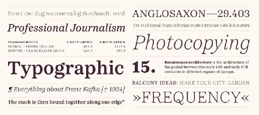 Passenger Serif Family font