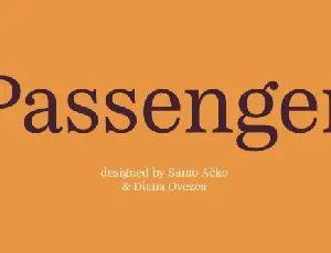 Passenger Serif Family font