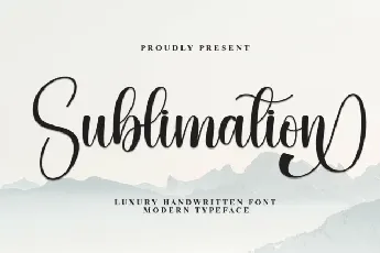 Sublimation Script Typeface font