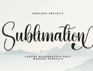 Sublimation Script Typeface font