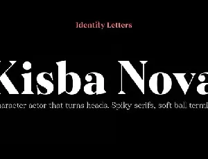 Kisba Nova Family font