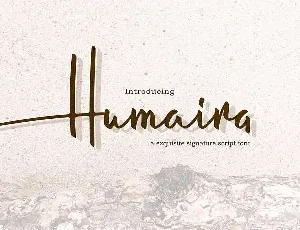 Humaira Script font