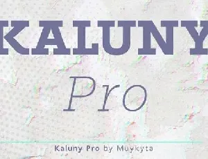 Kaluny Pro Family font