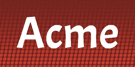 Acme font