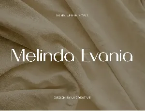 Melinda Evania font