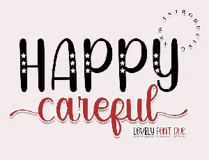 HAPPY Careful font