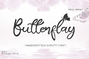 Butterflay Script font