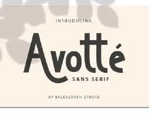 Avotte Sans Serif font