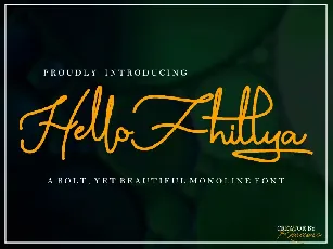 Hello Fhillya Free Script font