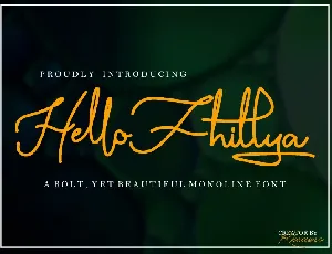 Hello Fhillya Free Script font