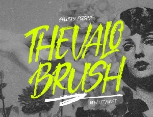 Thevalo Brush font