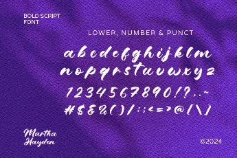 Martha Hayden font