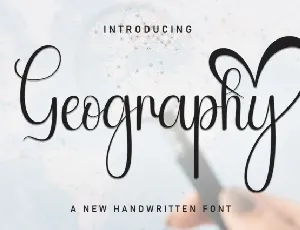 Geography Calligraphy font