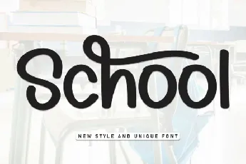 School Display font