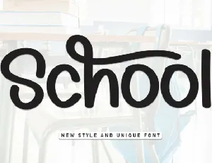 School Display font