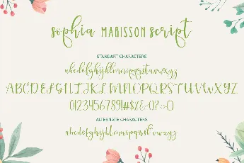 SophiaMarissonPersonalUseOnly font