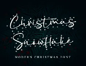 Christmas Snowflake - Personal font