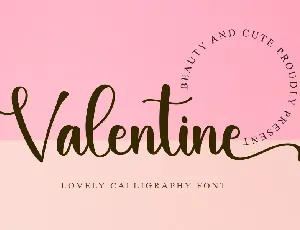 Valentine Calligraphy Typeface font