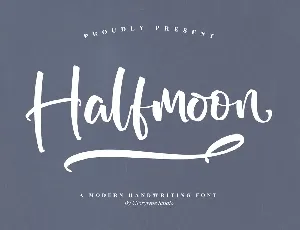 Halfmoon font
